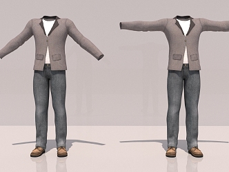 Suit Dress Men's Clothing 3d model