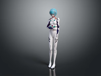 Modern Robot New Century Evangelion Robot Assistant Small Robot 3d model