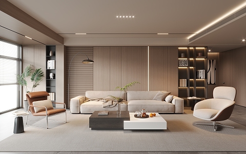 modern living room 3d model