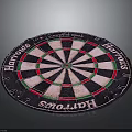 Harrows Dartboard With Colorful Concentric Circles And Numbered Sections For Home Use