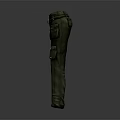 Functional Green Cargo Pants With Belt And Multiple Pockets For Utility Workwear Style 3d model