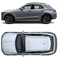 Silver SUV Car With Modern Design Sleek Body LED Headlights Taillights And Alloy Wheels
