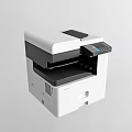 Modern Multifunctional White And Black Office Appliance With Digital Control Panel For Workspace 3d model