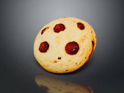 Golden Brown Chocolate Chip Cookie With Soft Baked Texture And Chocolate Chunks 3d model