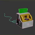 Laboratory Analytical Equipment With White Body Yellow Compartment And Test Tubes