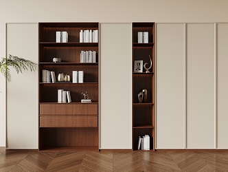 Middle Style Bookcase 3d model