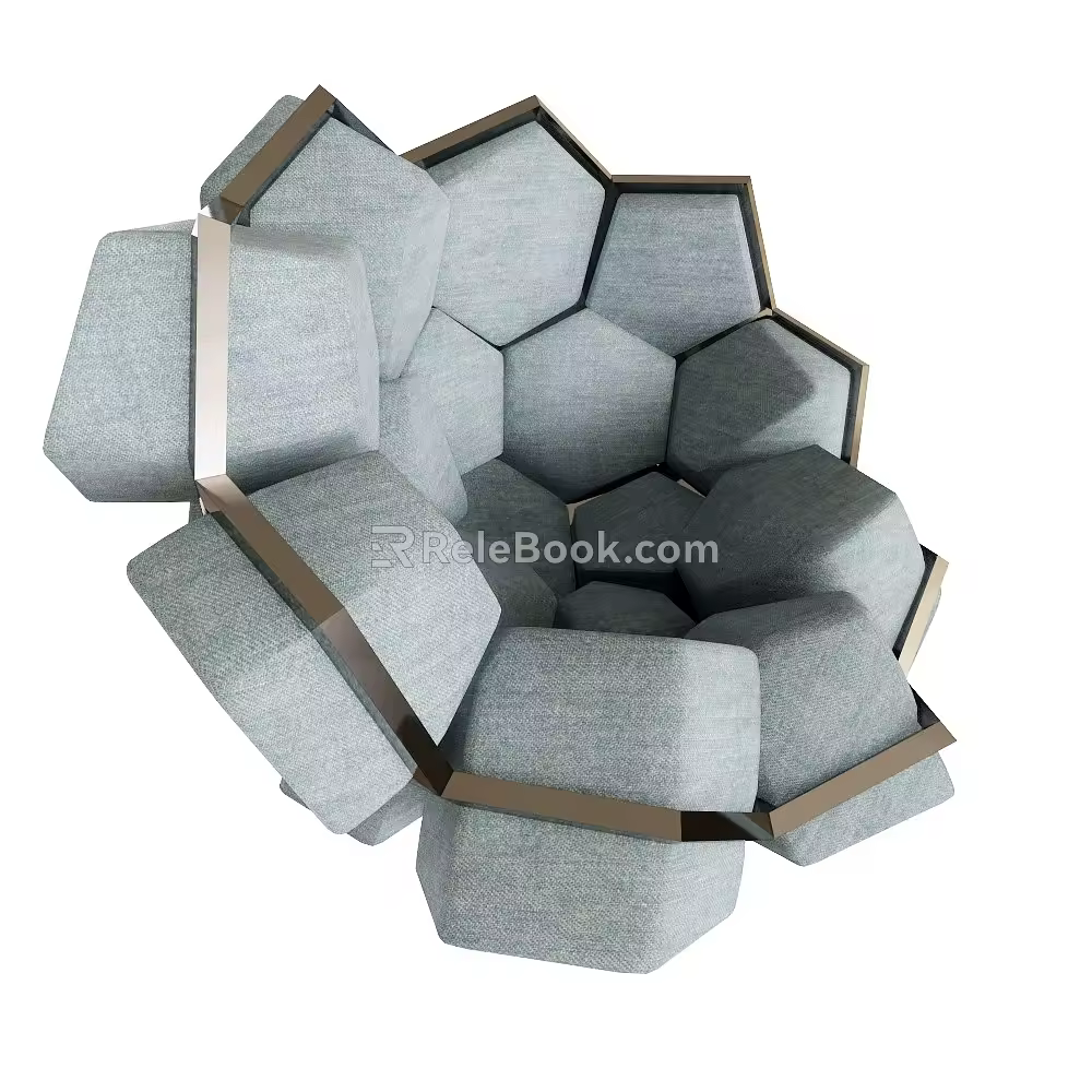 Modern Single Sofa Simple Art Casual Single Sofa 3d model
