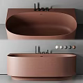 Modern Minimalist Terracotta Bathtub Design With Sleek Faucet And Color Options
