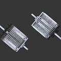 Industrial Electric Motors With Silver Metal Housing And Dual End Rotating Shafts