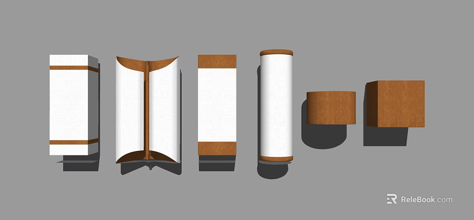 Modern Wall Lamps With Multiple Styles White Shades And Wooden Frames 3d model 