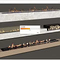 Modern Fireplace Designs With Marble Surfaces Flames And Wood Storage Shelves