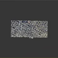 3D Urban City Model With Skyscrapers Detailed Layout And Streets Design