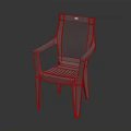 Modern Light Purple Leisure Chair With Armrests Mesh Backrest And Striped Plastic Seat