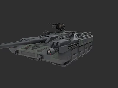 Modern Military Tank With Advanced Armored Turret And Main Cannon Design 3d model