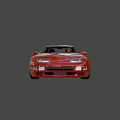 Red Classic Two Door Sports Car With Sleek Body And Alloy Wheels