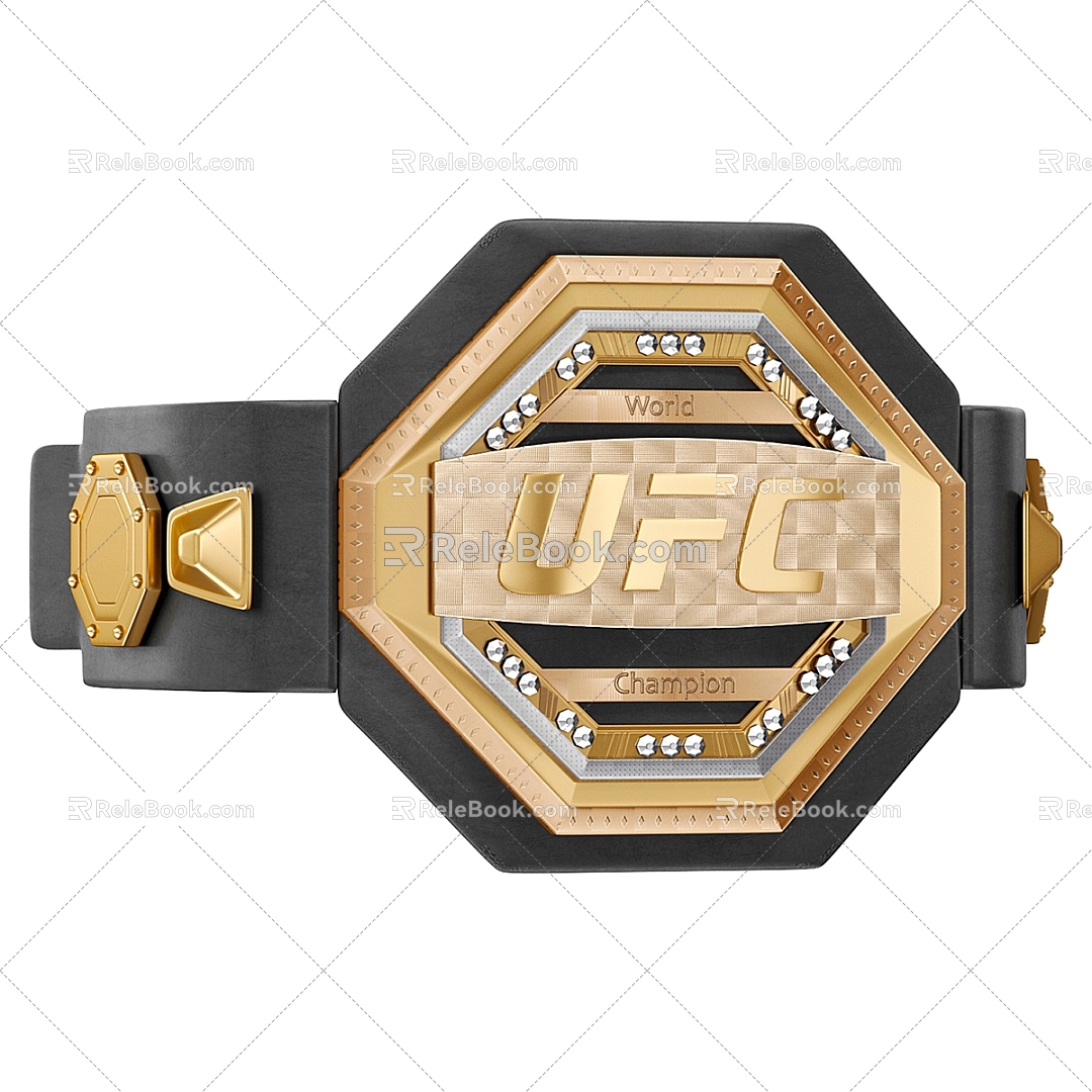 Hyundai Gold Belt Champion Gold Belt 3d model