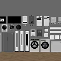 Various Types of Modern Household Appliances on Display with Refrigerators Washing Machines and TVs