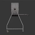 Industrial Style Electronic Appliance Floor Fan With Metal Stand And Wheels