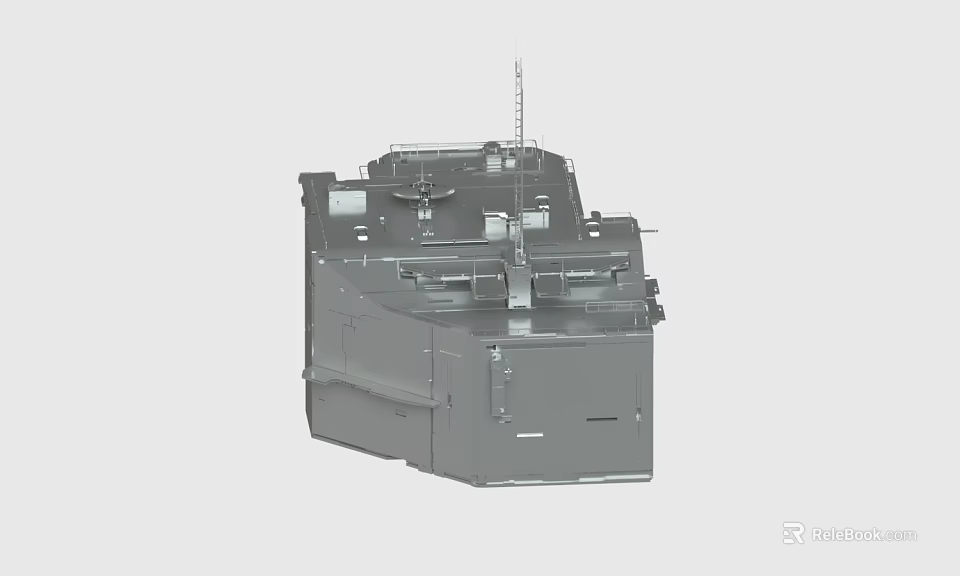 Gray Industrial Mechanical Equipment With Multiple Components And Detailed Structures 3d model