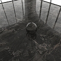 Dark Marble Floor Tile Large Plate Tile Bright Tile Glazed Tile 3d model