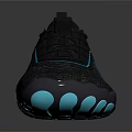 Modern Gray and Blue Casual Shoes With Mesh Design Laces And Blue Sole Details