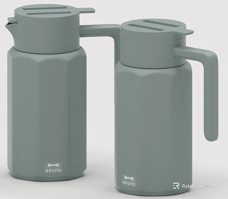 Gray ZHUOMO Kitchenware Geometric Design Water Jugs With Handles And Lids 3d model 