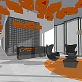 Modern Hall Office Foyer 3d model