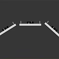 Three Analog Meters With White Dials Black Bases And Scales On Dark Background With Reflections