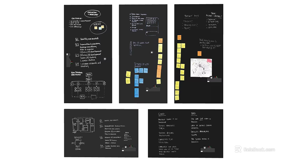 Creative Wall Hanging Design With Colorful Blocks And Layout Sketches 3d model 