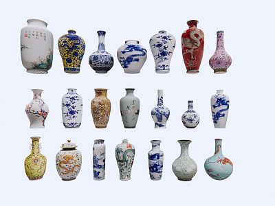 Chinese ceramic utensils 3d model