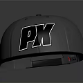 Stylish Gray Cap Design With PK Logo And Blue Brim Accent