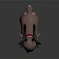 Modern game character sika deer elk antlers 3d model