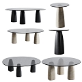 Modern Coffee Table Glass Coffee Table Simple Coffee Table Special Shape Coffee Table Side Table Round Table Oval Coffee Table Combination Minimalist Coffee Table 3d model