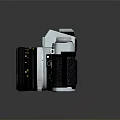 Vintage Canon AE 1 Digital Camera with Silver Body Black Grip Classic Lens