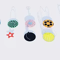 Modern Colorful Hanging Circular And Geometric Shape Decorative Art Pieces For Home