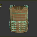 Brown Tactical Vest with Multiple Front Compartments and Adjustable Shoulder Straps