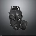 Military Tactical Weapon Gas Mask With Metallic Lens And Protective Filter Design