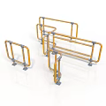 Architectural Metal Handrails With Various Types And Yellow Gray Design For Building Safety
