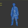Worker European worker mechanic builder repairman miner digger figure 3d model