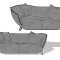 Modern double sofa 3d model