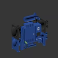 Blue Industrial Chiller Unit With Black Components And Stable Base Frame 3d model