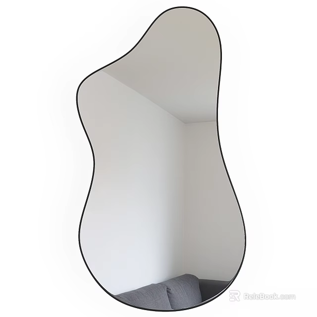 Unique Irregular Shaped Modern Mirror For Interior Wall Decorative Design 3d model 