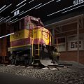 Industrial LOFT locomotive locomotive exhibition hall Republic of China railway station 3d model