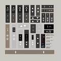 Elevator button Elevator button Floor display Elevator screen 3d model