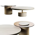 Ana Roque Modern Round Coffee Table Side Table Combination Coffee Table Side Table Mother Coffee Table Combination Coffee Table 3d model