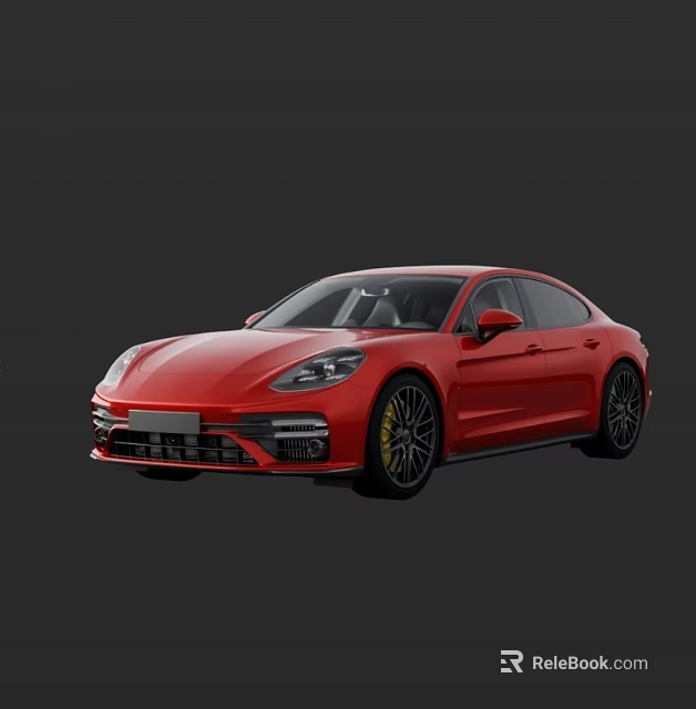 Red Luxury Sports Sedan Exterior Design With Sleek Profile And Alloy Wheels 3d model 