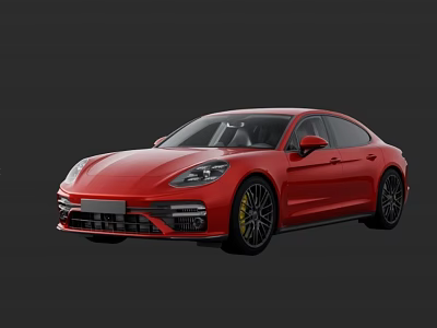 Red Luxury Sports Sedan Exterior Design With Sleek Profile And Alloy Wheels 3d model