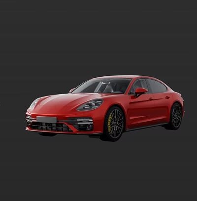 Red Luxury Sports Sedan Exterior Design With Sleek Profile And Alloy Wheels 3d model