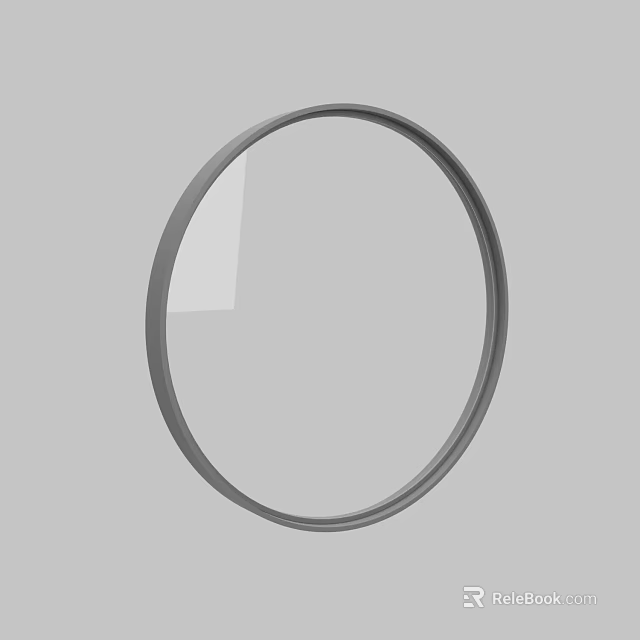 Transparent Circular Object With Gray Border And Smooth Clear Surface 3d model 