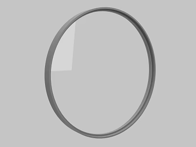 Transparent Circular Object With Gray Border And Smooth Clear Surface 3d model